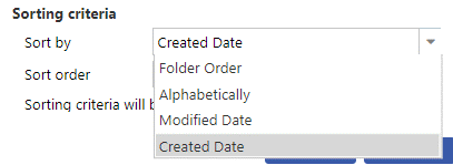 MarketingTracker created date sort for visual explorer