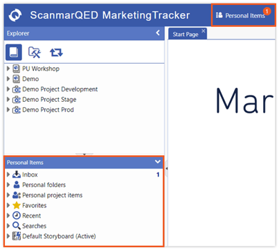 MarketingTracker Personal Items